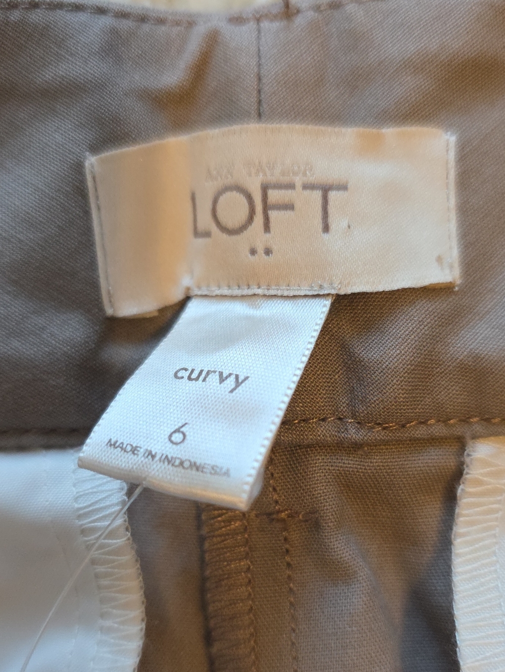 Ann Taylor Loft Curvy Pants Womens Size 6 Taupe - Picture 4 of 12